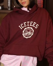 Cargar imagen en el visor de la galería, Icetees Santa Cruz Hoodie Boxy Burgundy