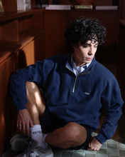 Cargar imagen en el visor de la galería, Icetees Quarter Zip Sweater Atlantic Blue