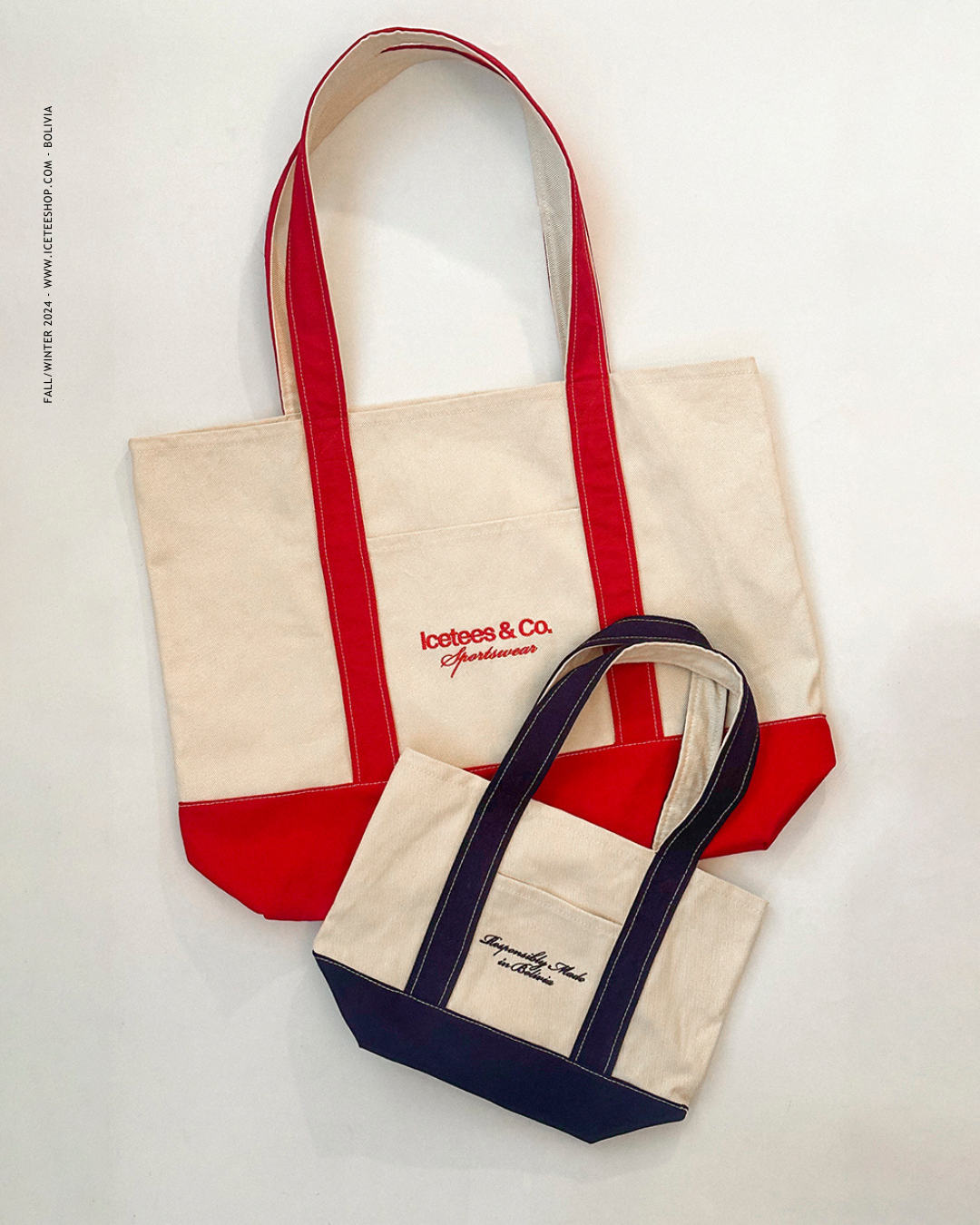 Icetees Sport Mini Tote Bag Navy