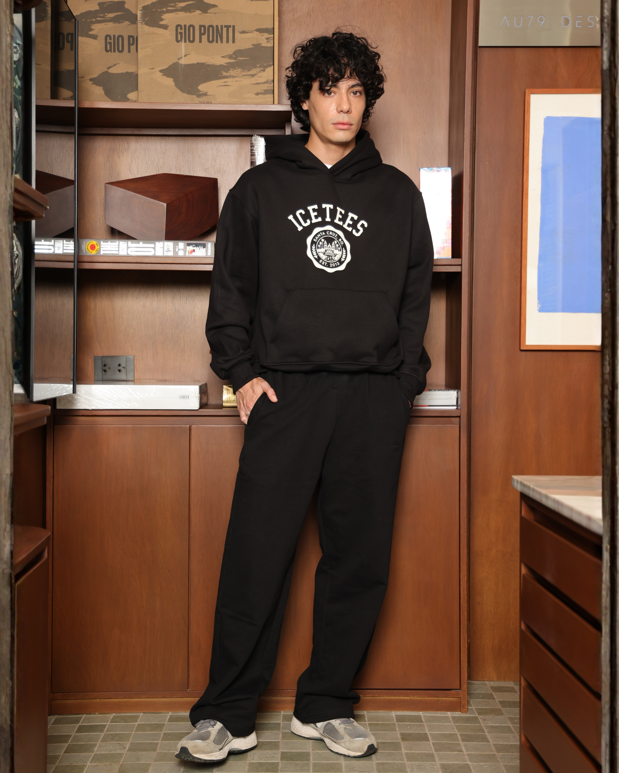 Icetees Straight Leg Sweatpants Black