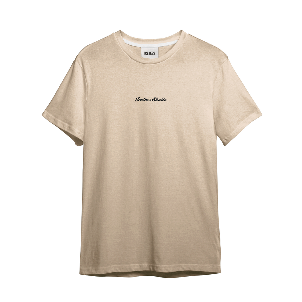 Polera Unisex Icetees Studio Logo Beige