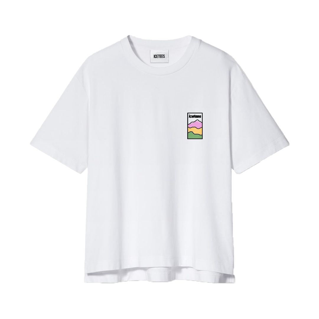Icetees Polera Oversize Mountain White