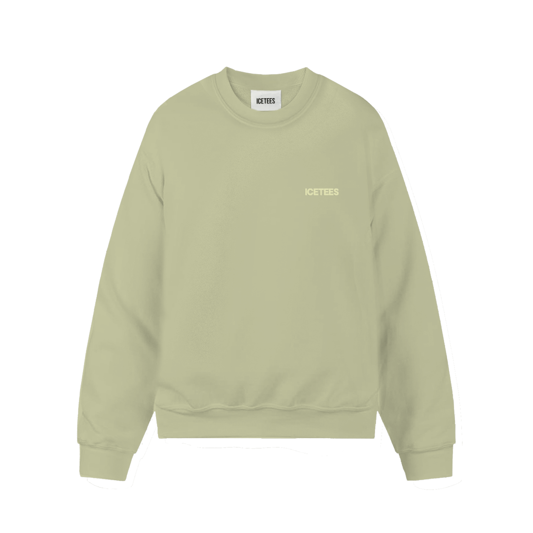 Sudadera French Terry Icetees Logo Pistacchio