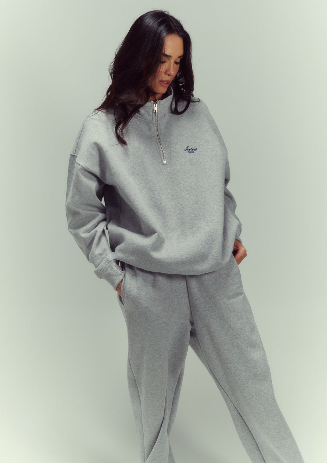 Icetees Straight Leg Sweatpants Gris Melange