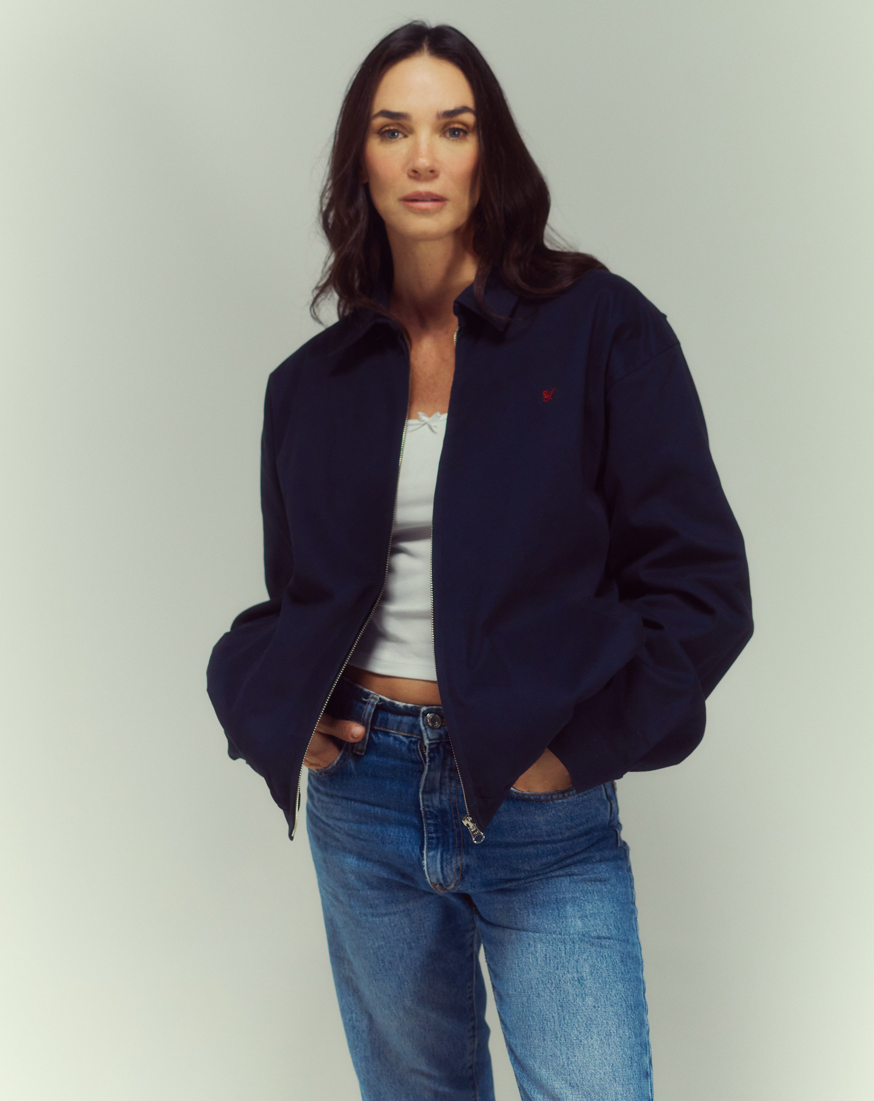 Icetees Gabardine Jacket Navy