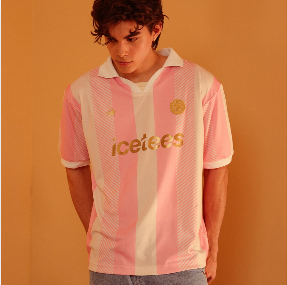 Icetees Pink Soccer  Jersey