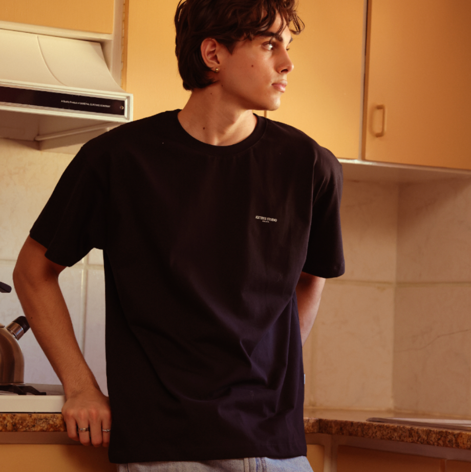 Icetees Black Micro Logo Tee