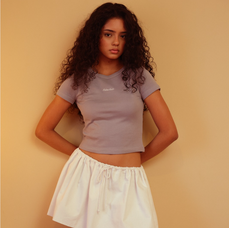Icetees Gray Embroidered Logo Go-to tee