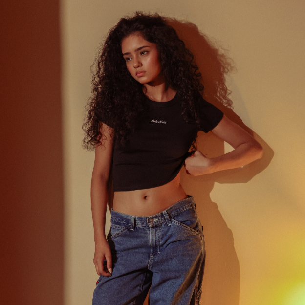 Icetees Black Embroidered Logo Go-to tee