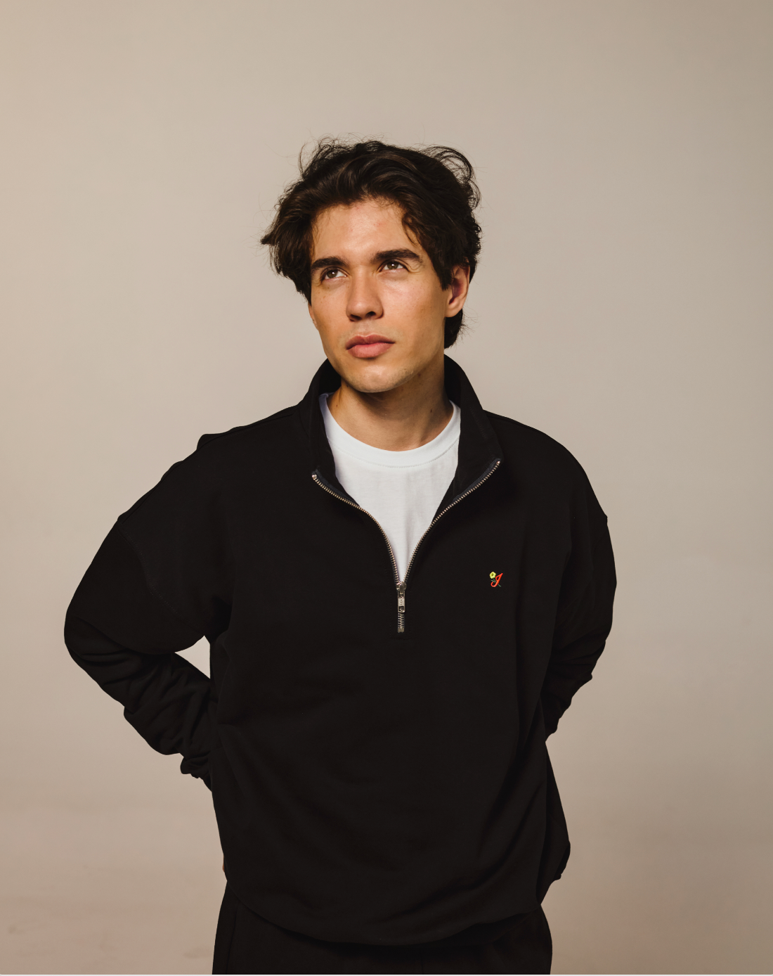 Icetees Quarter Zip Sweater Black