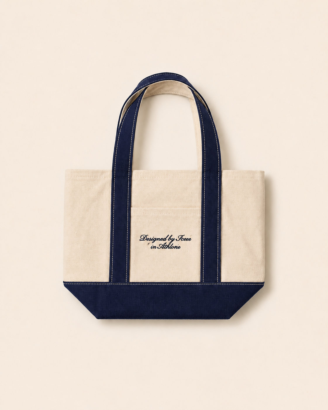 Icetees Sport Mini Tote Bag Navy