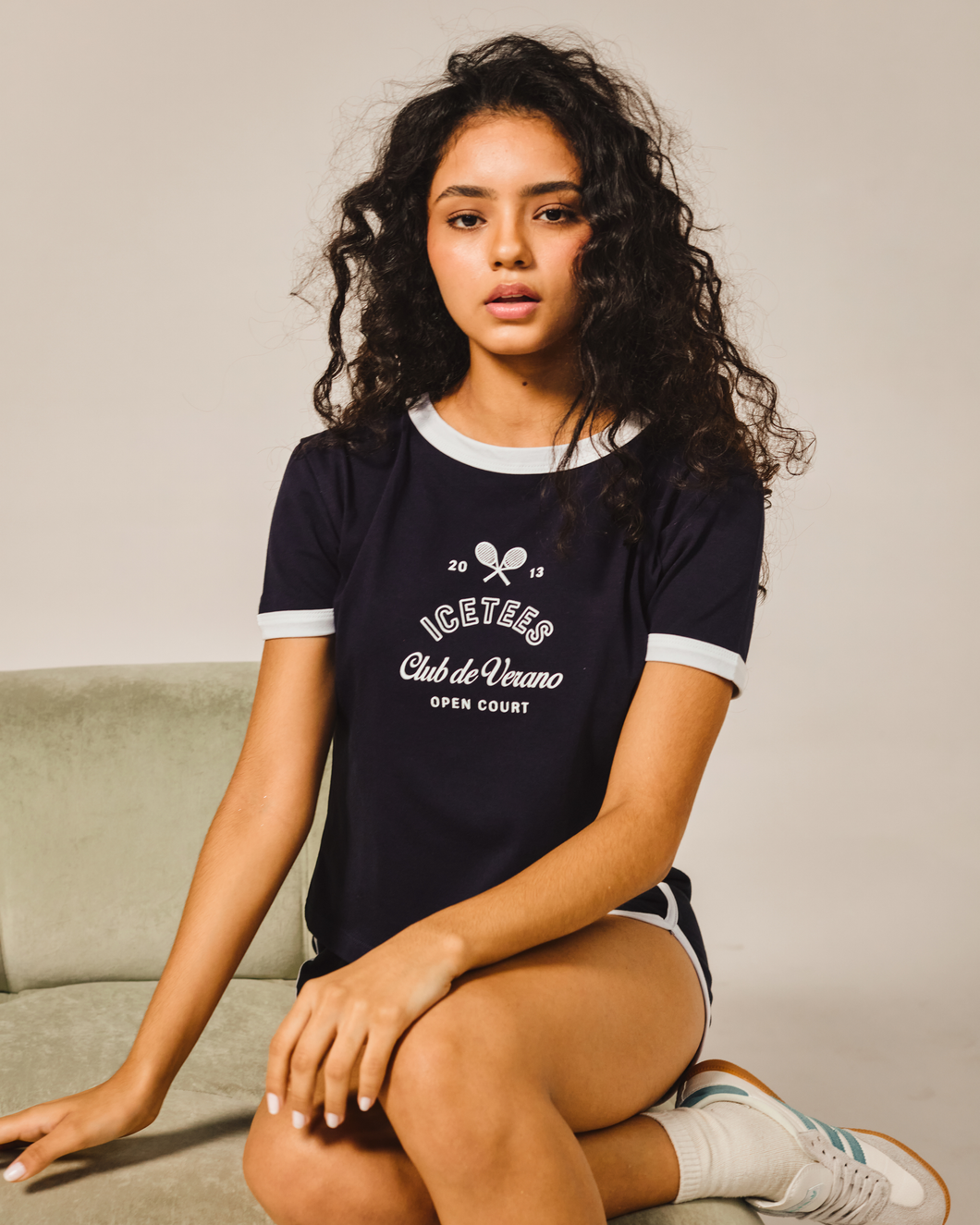 Icetees Club de Verano Ringer Tee Navy