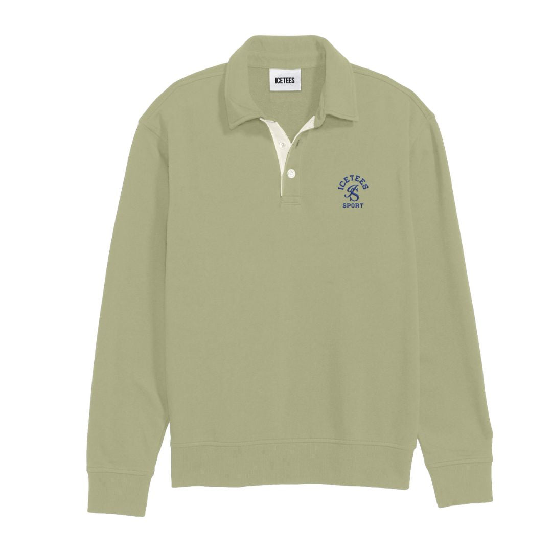 Polo Sweater French Terry Icetees Monogram Verde Pistachio
