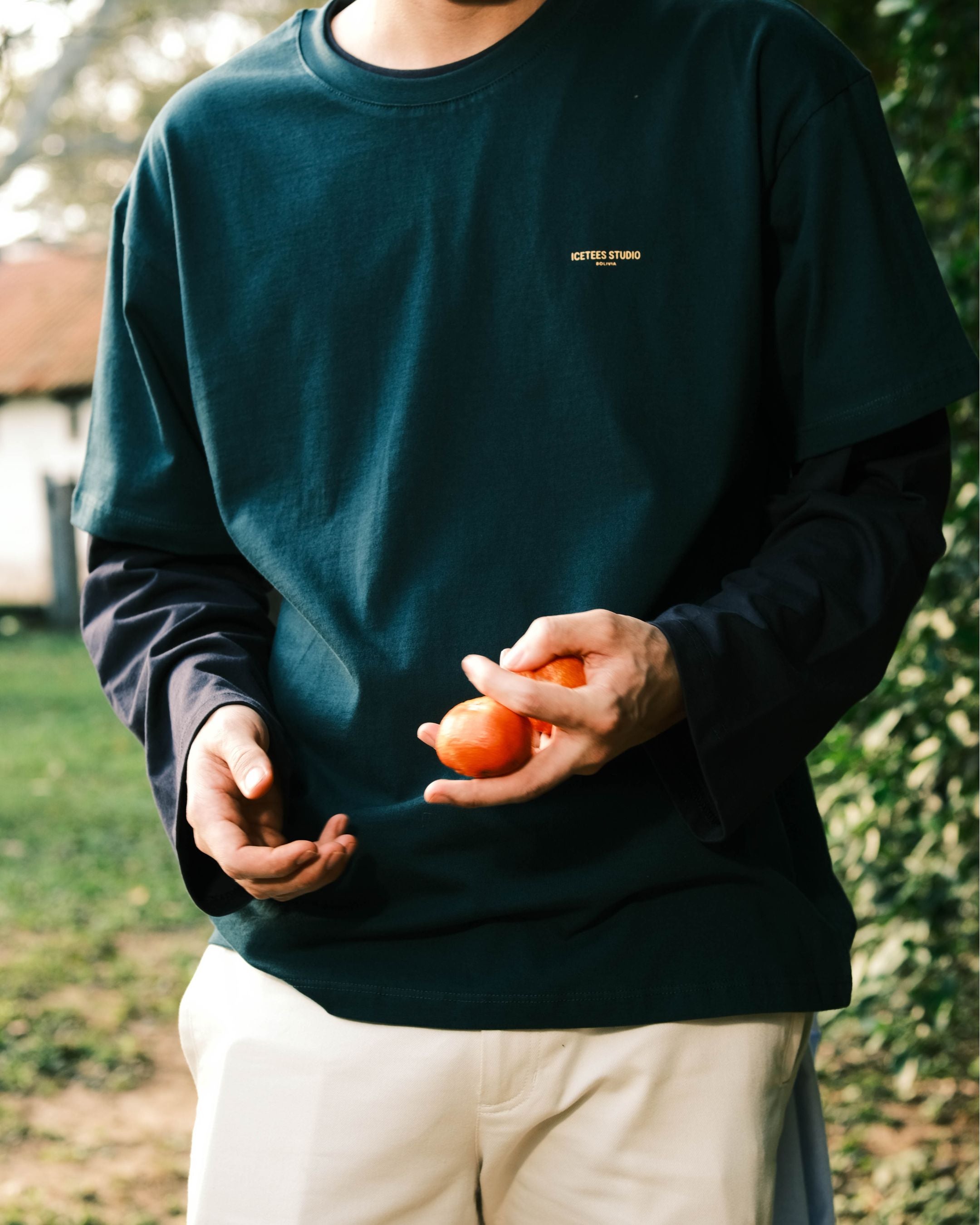 Icetees Micro Logo Tee Forest Green