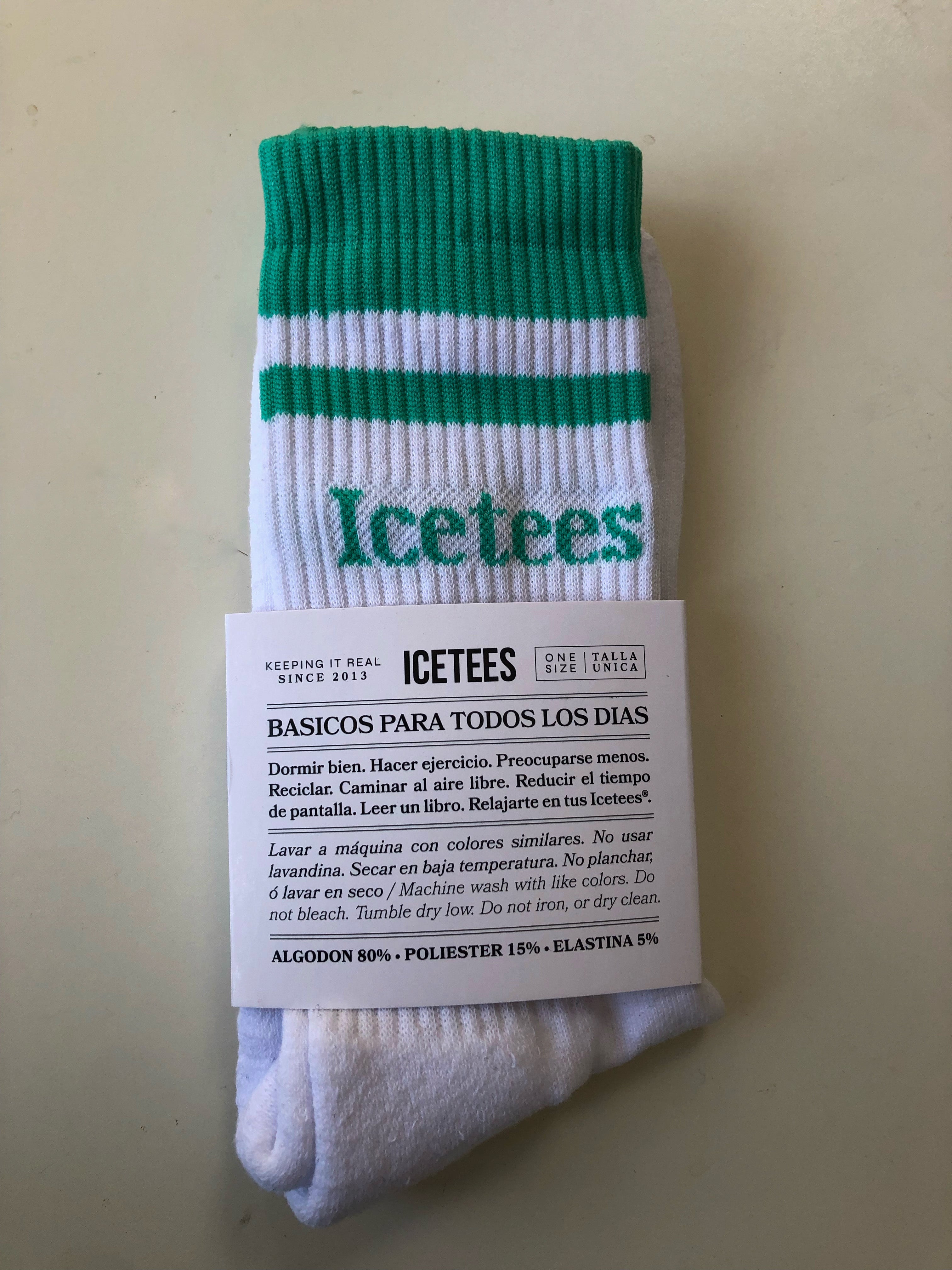Icetees Stripe Socks Verde Persia
